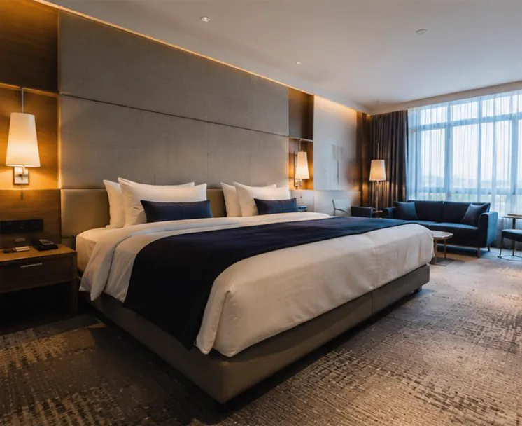 Chambre d’hôtel avec un lit double